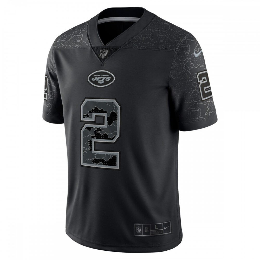 Zach Wilson New York Jets Nike RFLCTV Limited Jersey - Black-GridironStore